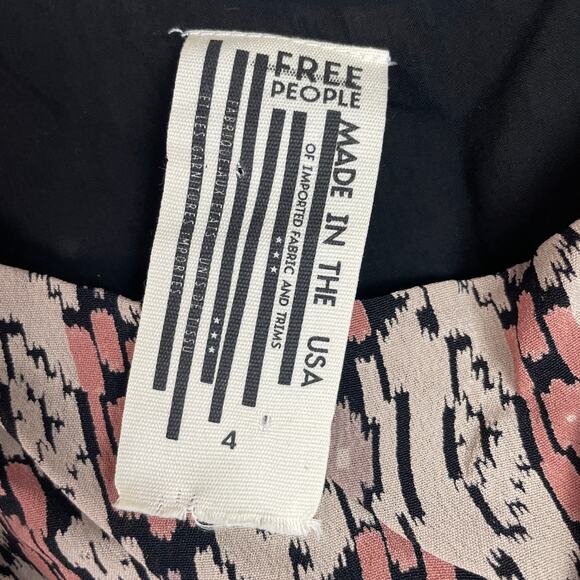 Free People Mini Dress One Shoulder Aztec Print - Picture 5 of 7